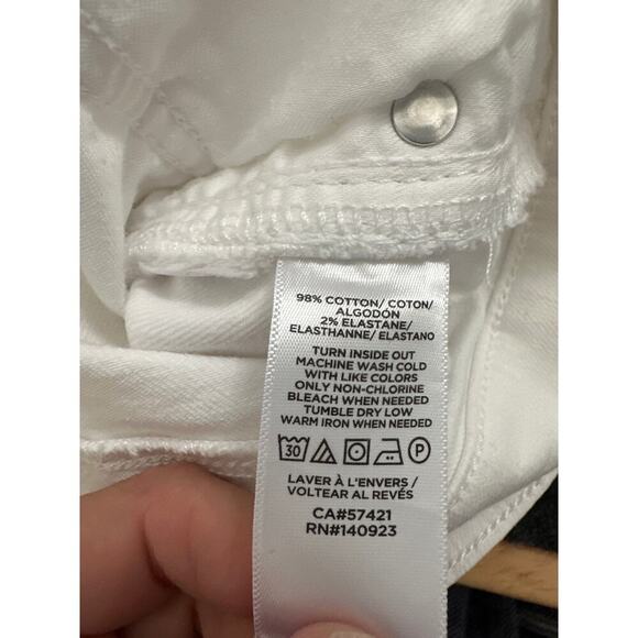 Loft The Skinny Raw Hem White Jeans, 26/2 NWOT - Picture 6 of 6